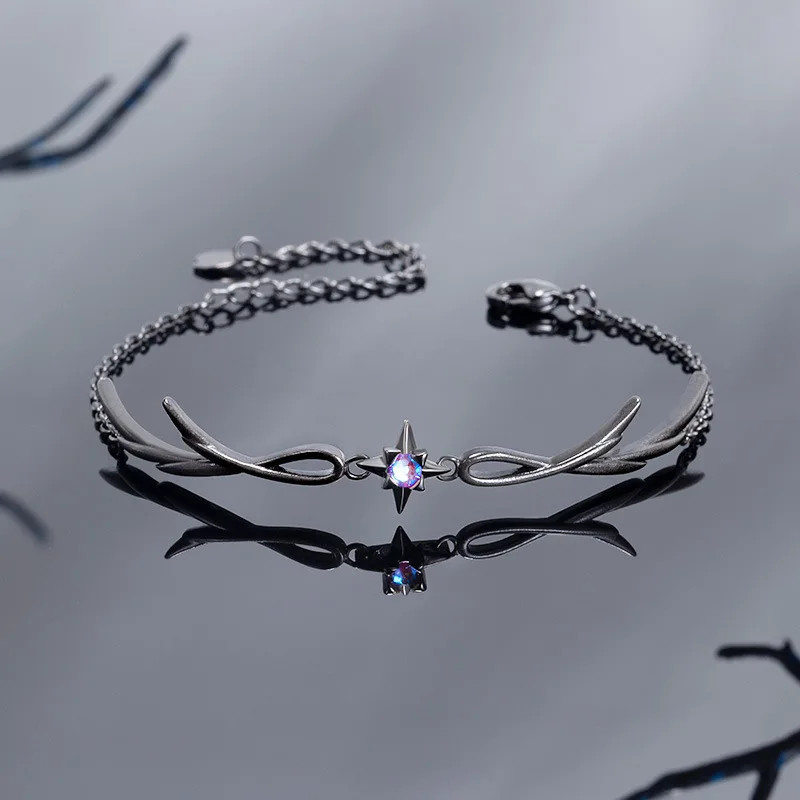 Enamel Feather Bracelet Womens Jewelry Gift