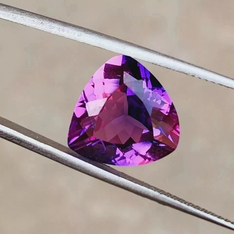 AAA 6.15Ct Natural Exquisite Purple Blue Sapphire Trillion Loose Certified Gem