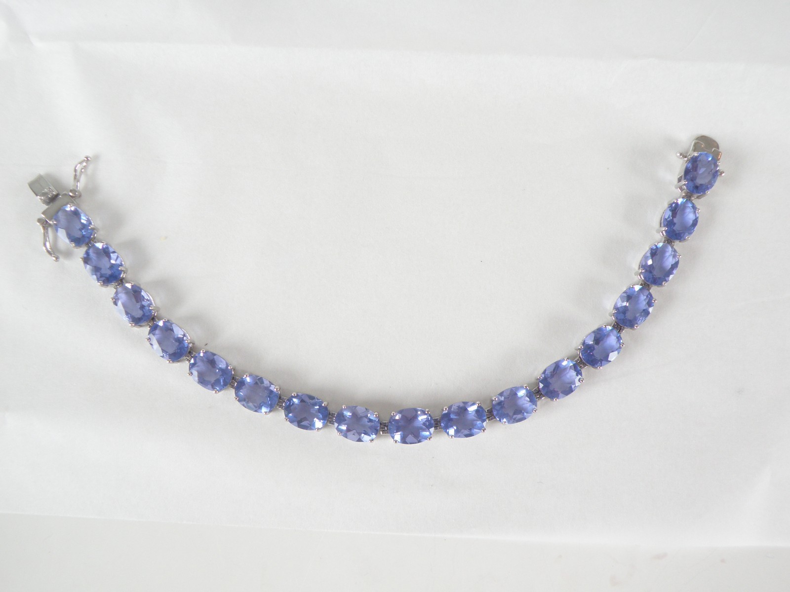 Sterling Silver 925 Treated Color Change Fluorite Tennis Bracelet Fits 7.5