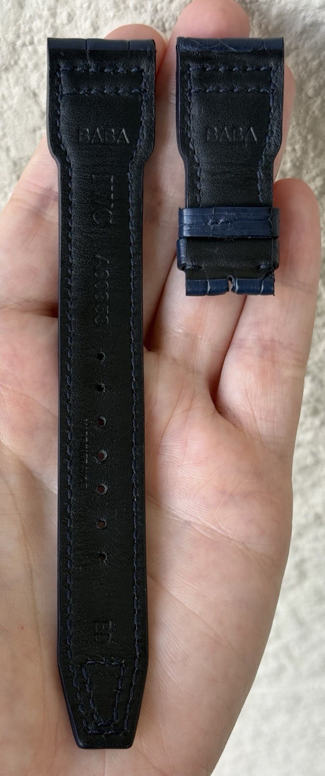 IWC Big Pilot 22mm x 18mm Blue Alligator Watch Strap Band A60853 Authentic OEM
