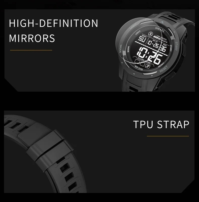 Men’s 50M Waterproof Sport Digital Military Smart Watch Gym Fitness Running Gift