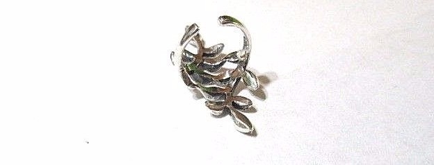 Sterling Silver New Climber Ear Cuff Earrings Leaves Leaf Textured