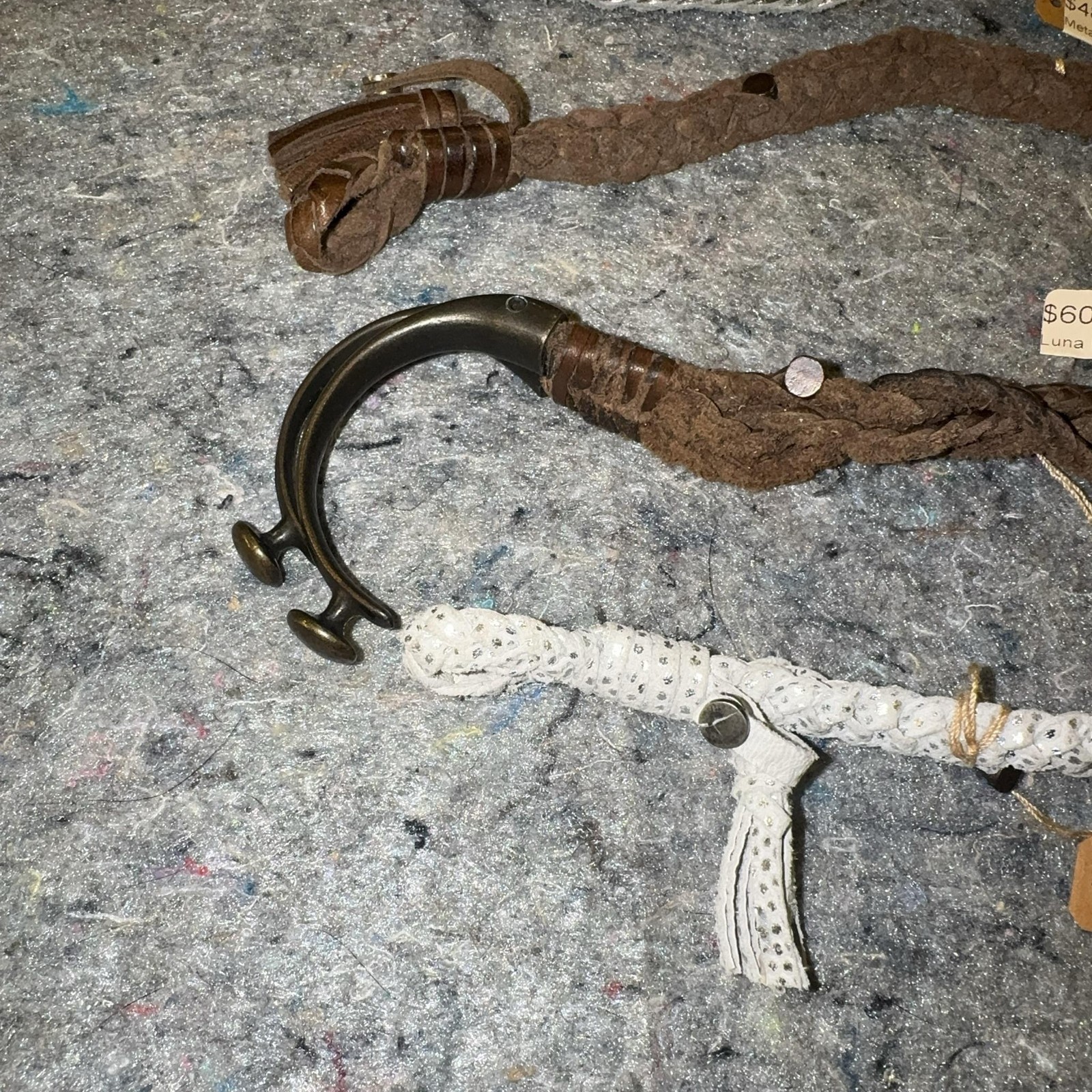 Embrazo Leather Bracelets Lot 6 Metal Cord Hook Multicolor