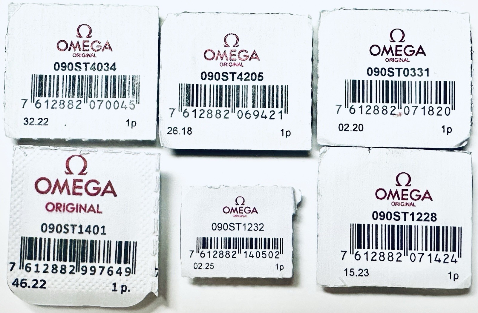 OMEGA GENUINE 6pcs Various Types Steel Case Tube