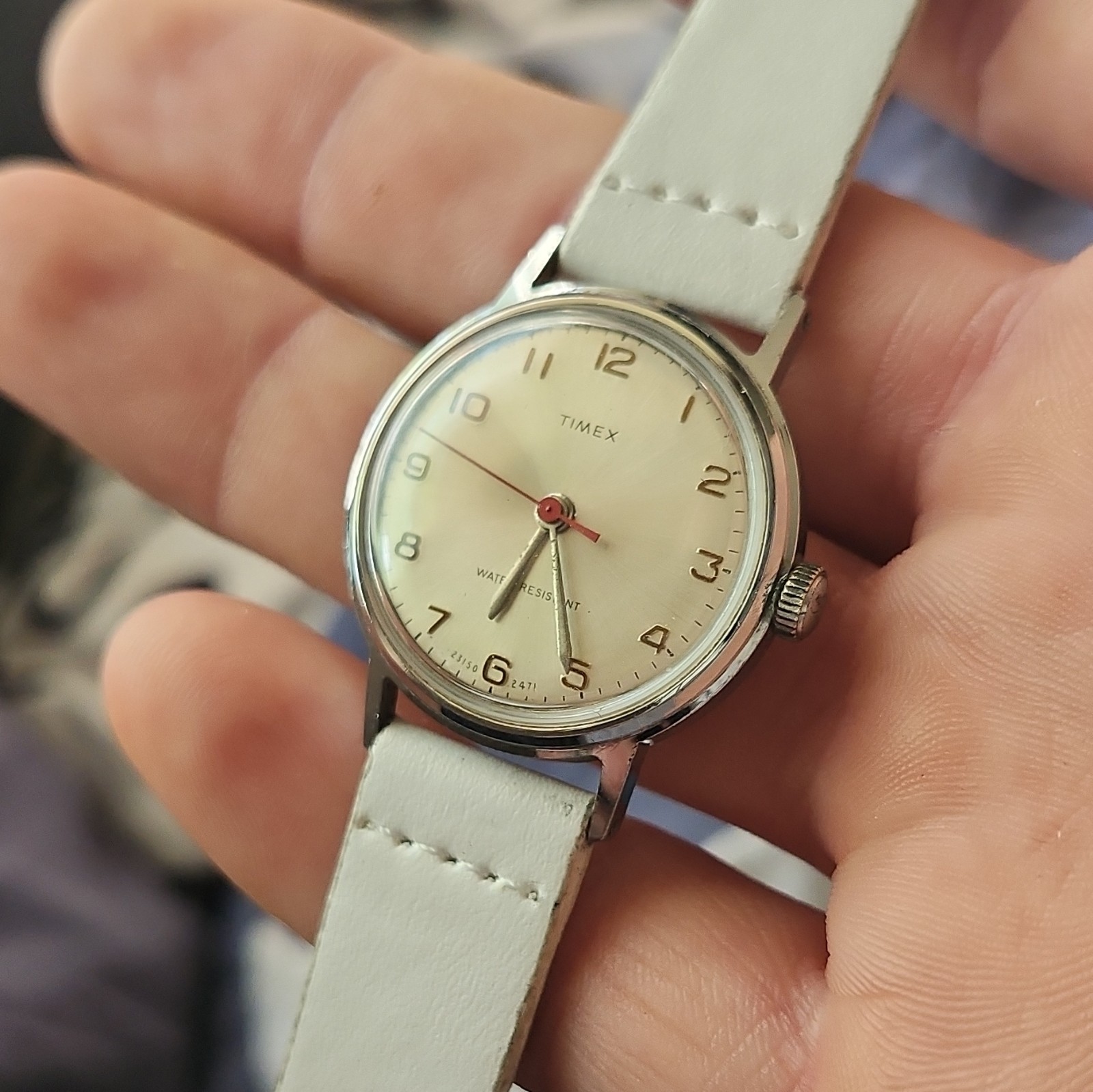Rare Timex (Sprite) Vintage 1950s Mechanical (Manual Wind) WR Silver RUNNING