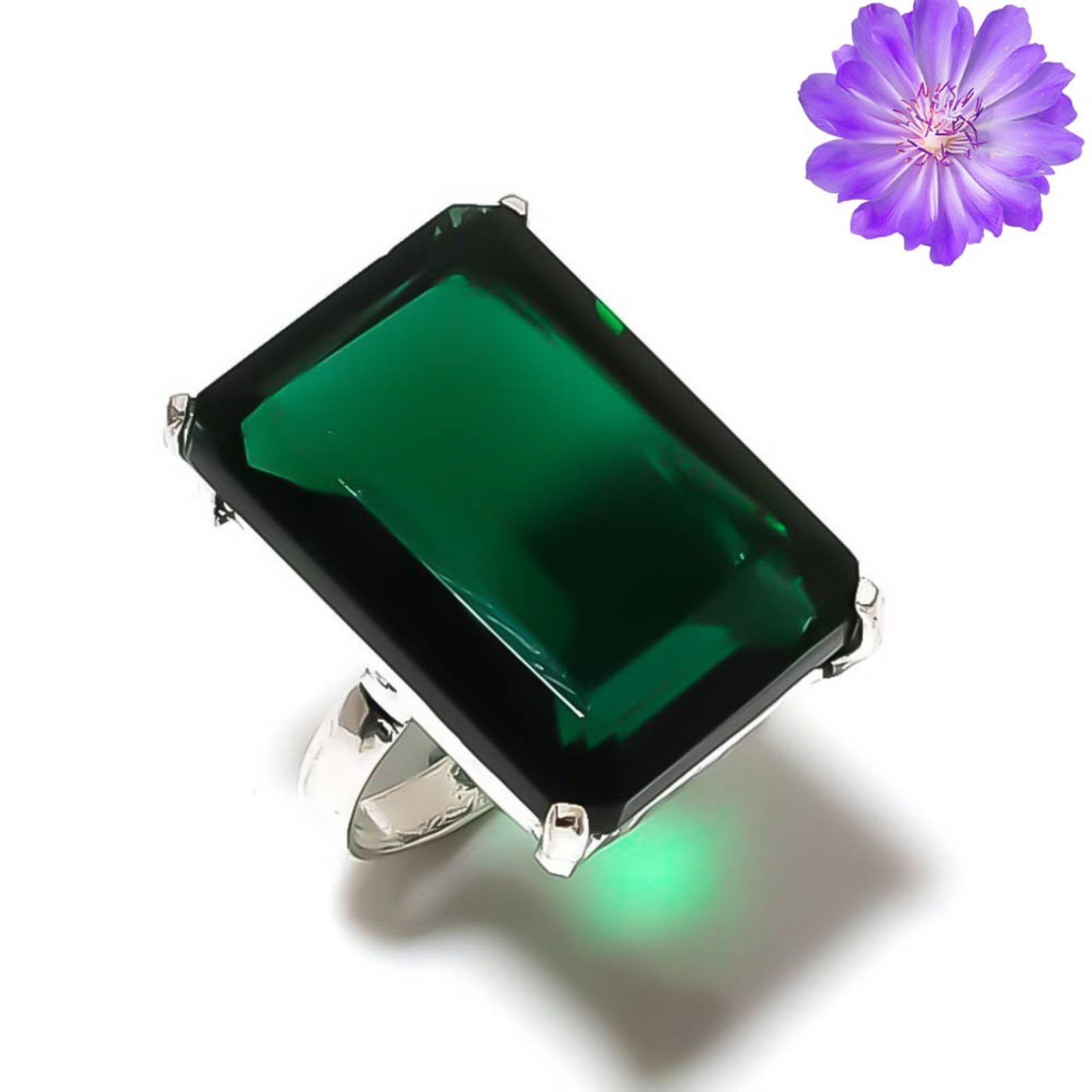 Chrome Diopside Gemstone 925 Sterling Silver Handmade Jewelry Ring Gift For
