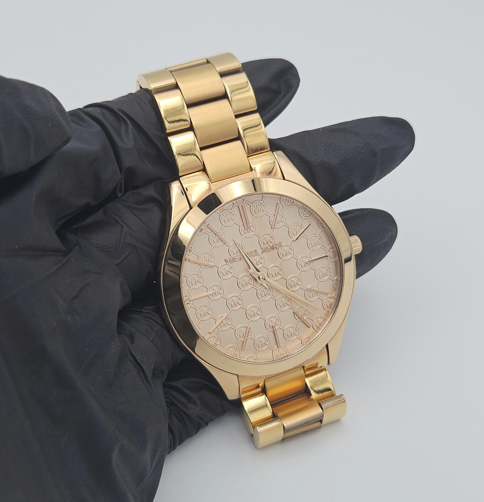 Michael Kors Argyle Gold Stainless Steel Watch with Rose Gold Dial MK3336