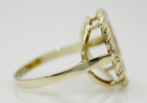 20″mm China Panda COIN Without Stone Beauty Fancy Ring 14k Yellow Gold Finish