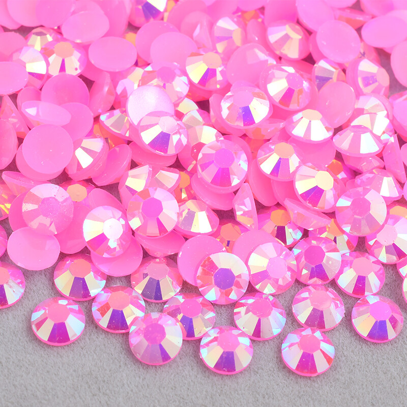 Jelly Rhinestones AB 4MM/SS16 QTY 1000-5000 Resin Flatback Round Bling NON HOTFX
