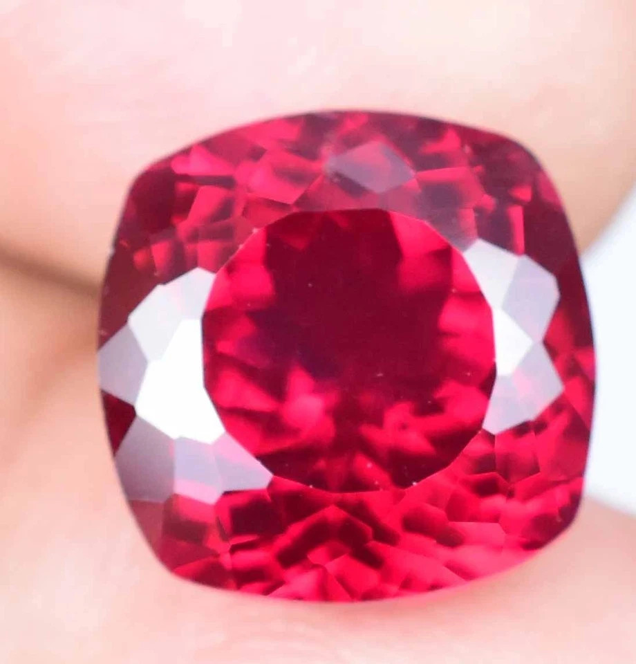 Natural Myanmar Red Spinel 10.00Ct Certified Cushion Cut Flawless Loose Gemstone
