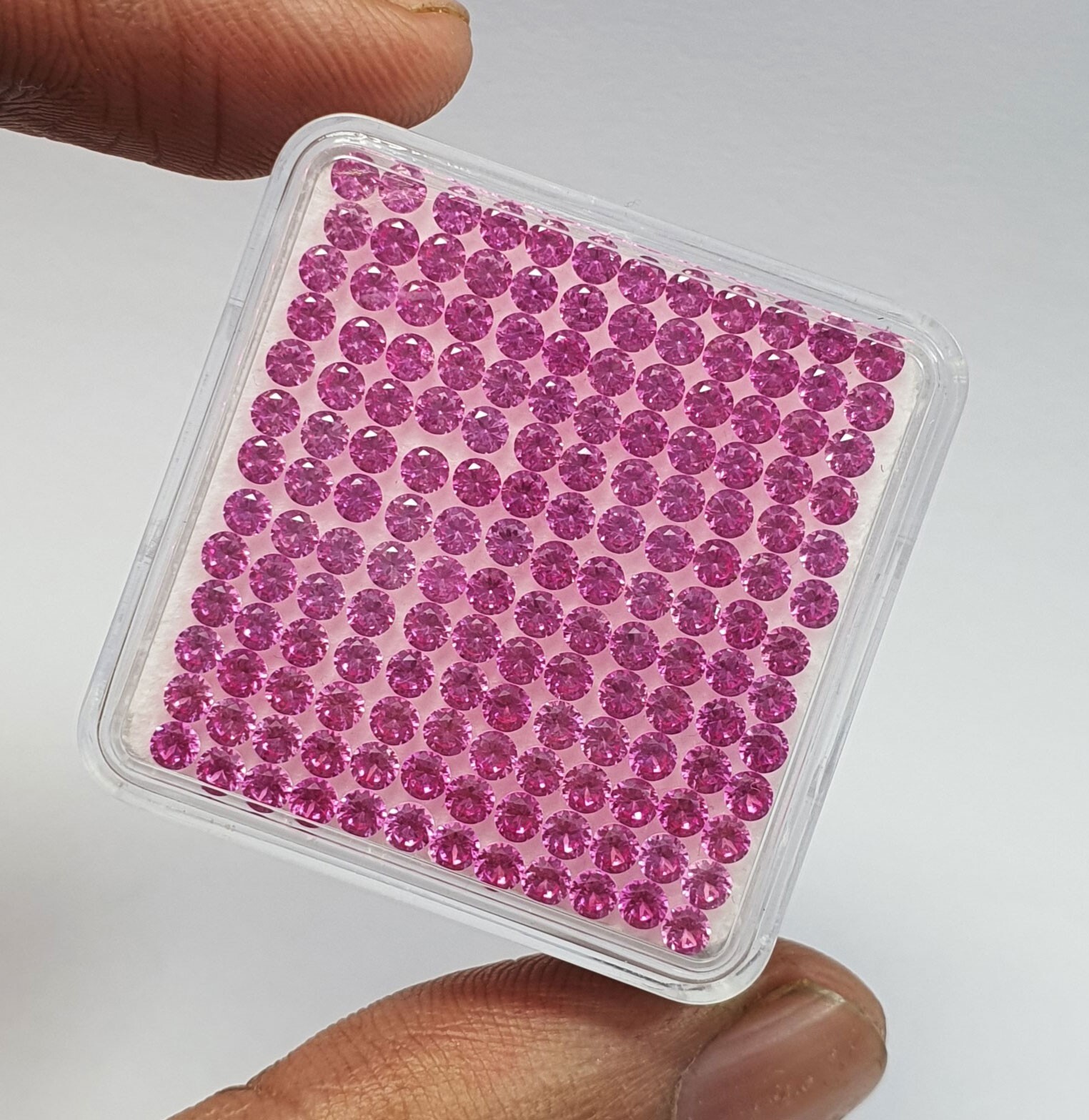 50 Pcs Flawless Ceylon Pink Sapphire Lot Round Diamond Cut Loose Gemstone 2.50MM