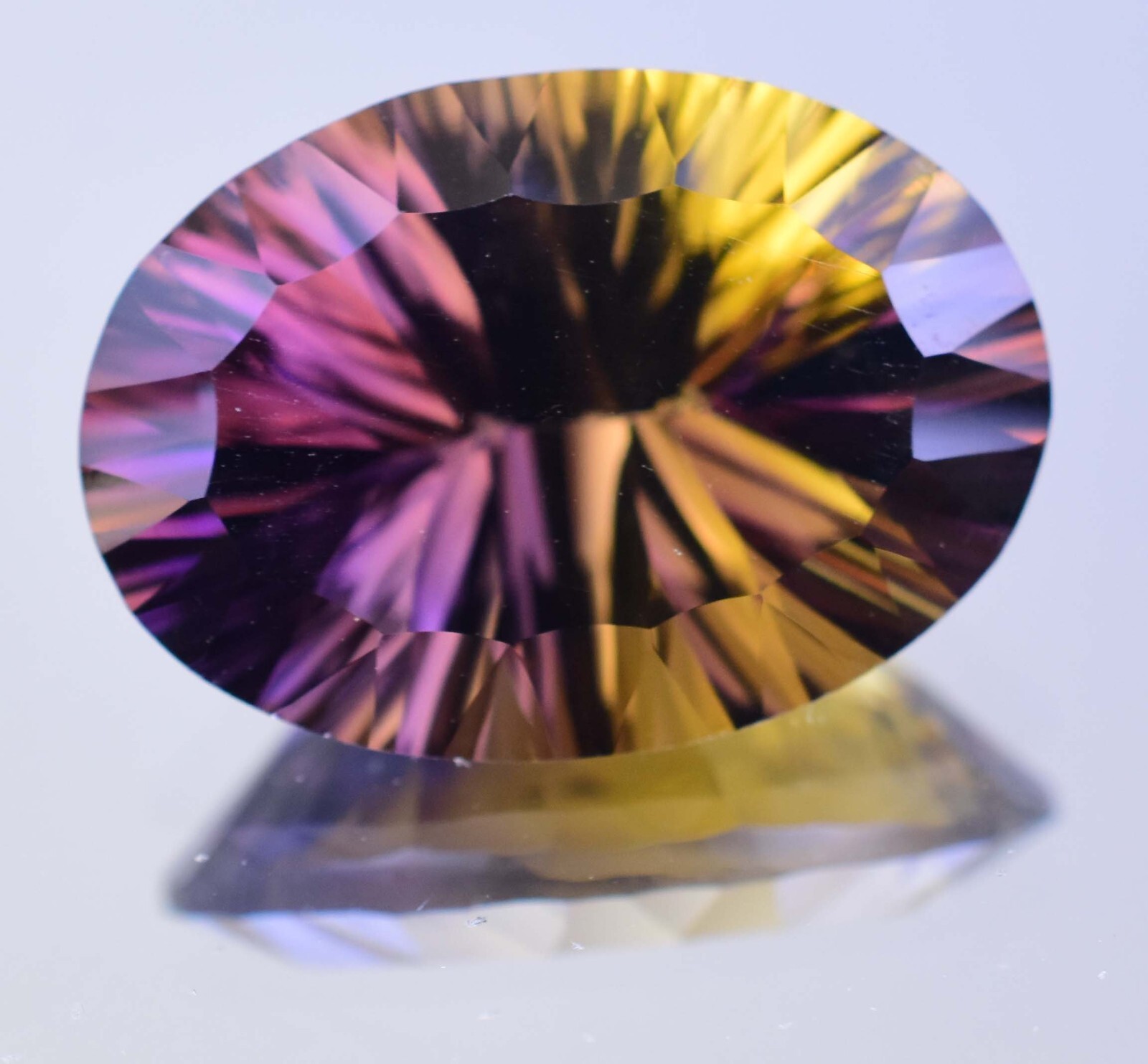 Flawless Natural Bi-Color Ametrine 26.35 Ct Oval Certified Untreated Gemstone