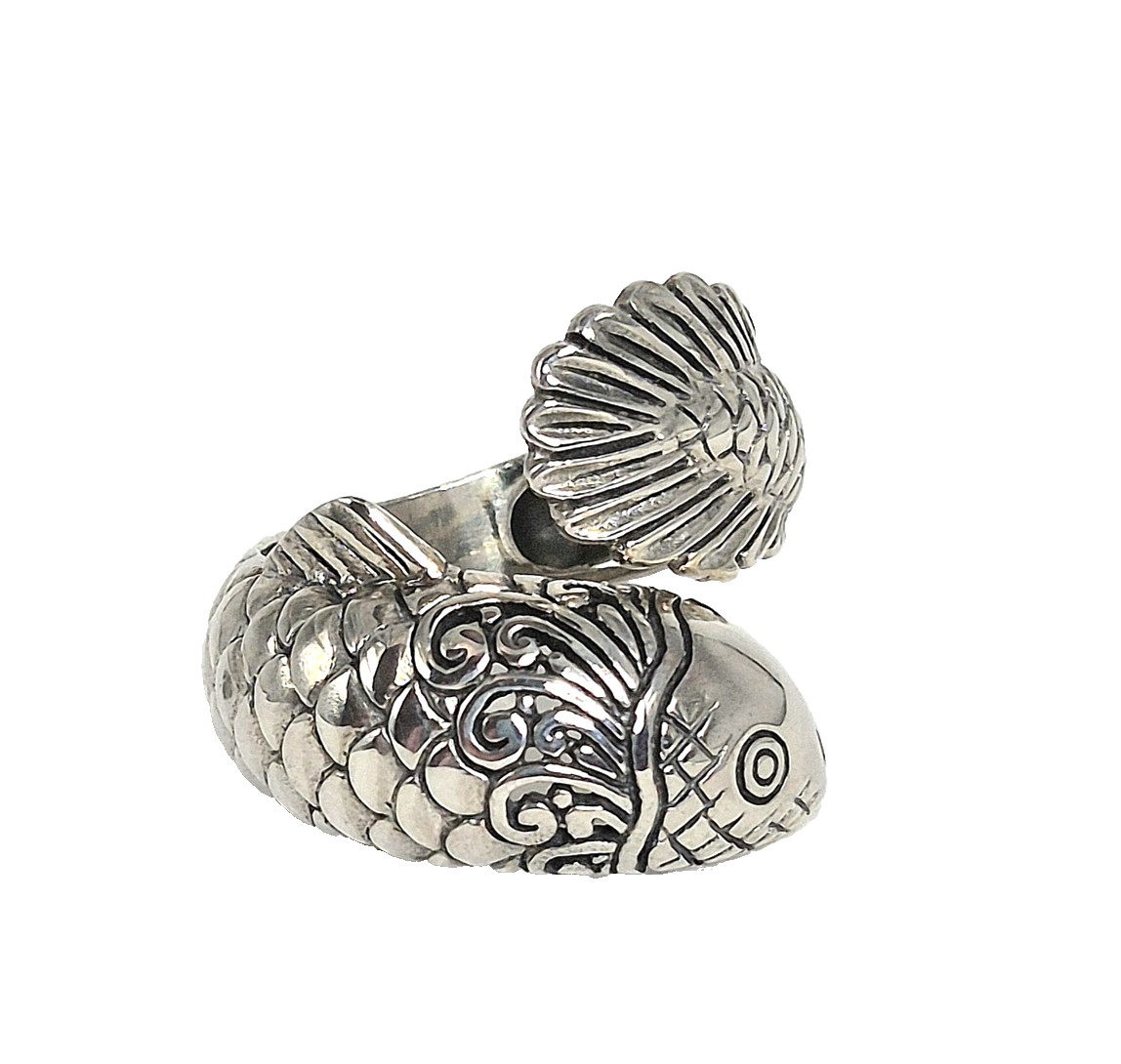 Bali Legacy Sterling Silver Koi Fish Ring Size 7 (6.10 g)