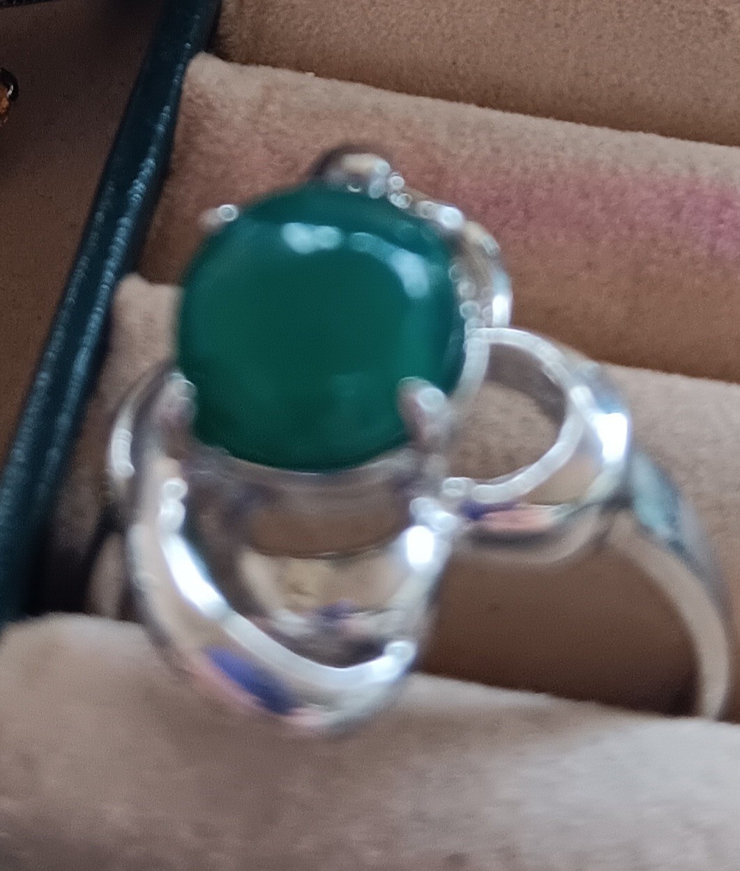 925 Sterling Silver Ring Round Aventurine 9mm Natural Gemstone Jewelry Size 9
