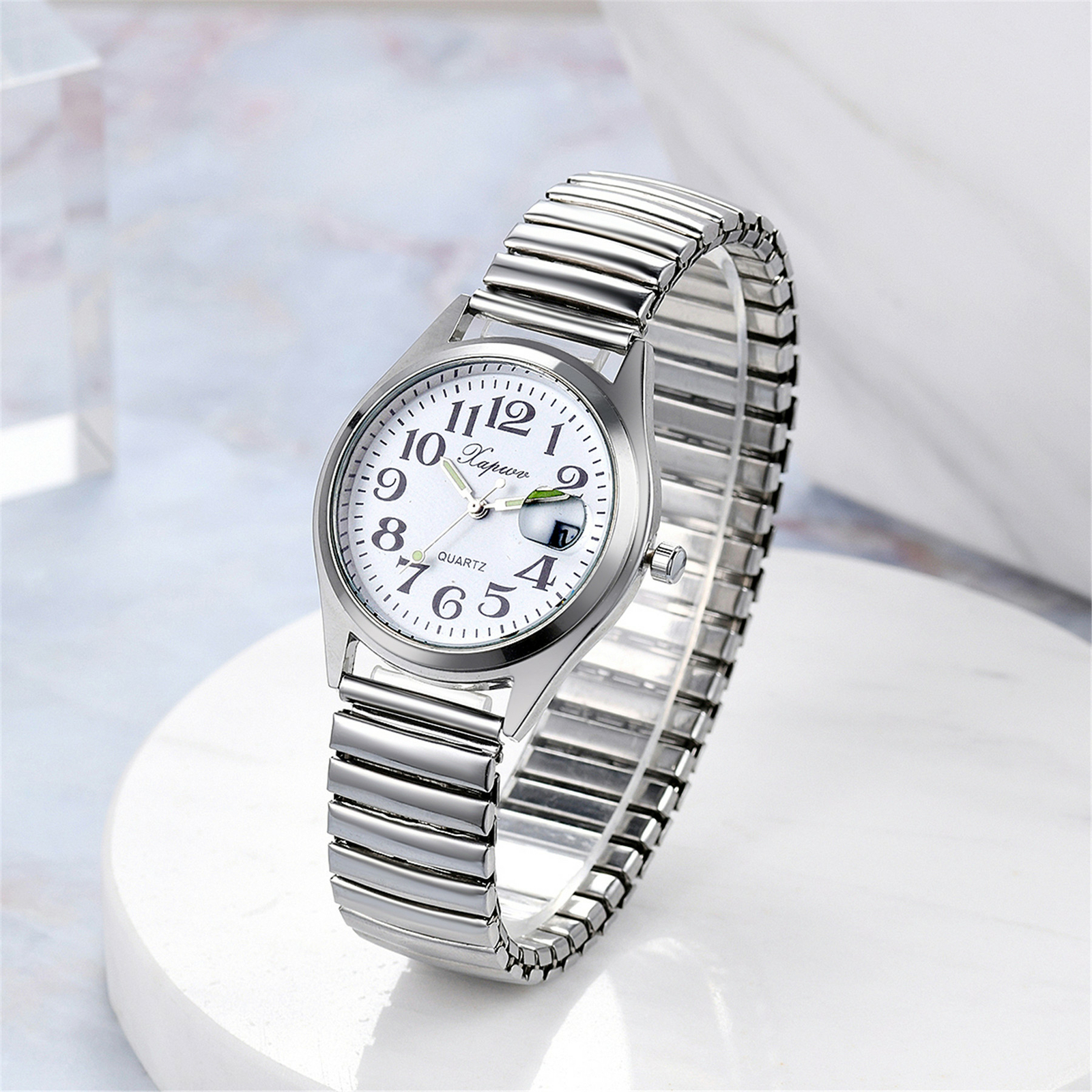 Men’s Women’s Wrist Watch Classic Luxury Quartz Analog Metal Strap Wristwatches