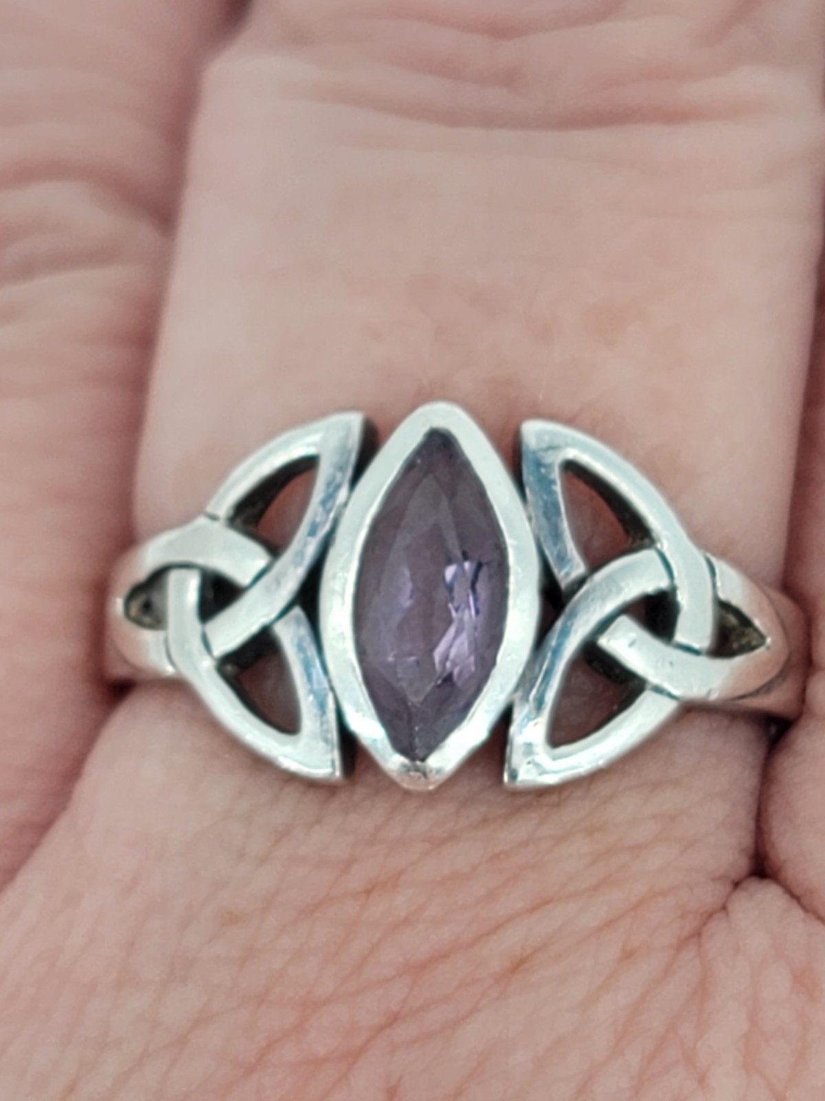925 PSCL Marked Peter Stone Sterling Silver Celtic Knot RING