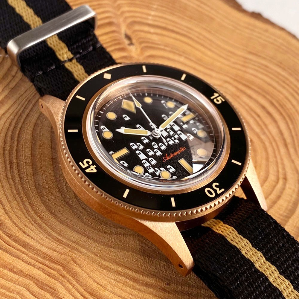 50-Fathoms 40mm Solid Bronze 20ATM Automatic Men Watch Japan NH35 PT5000 Movt