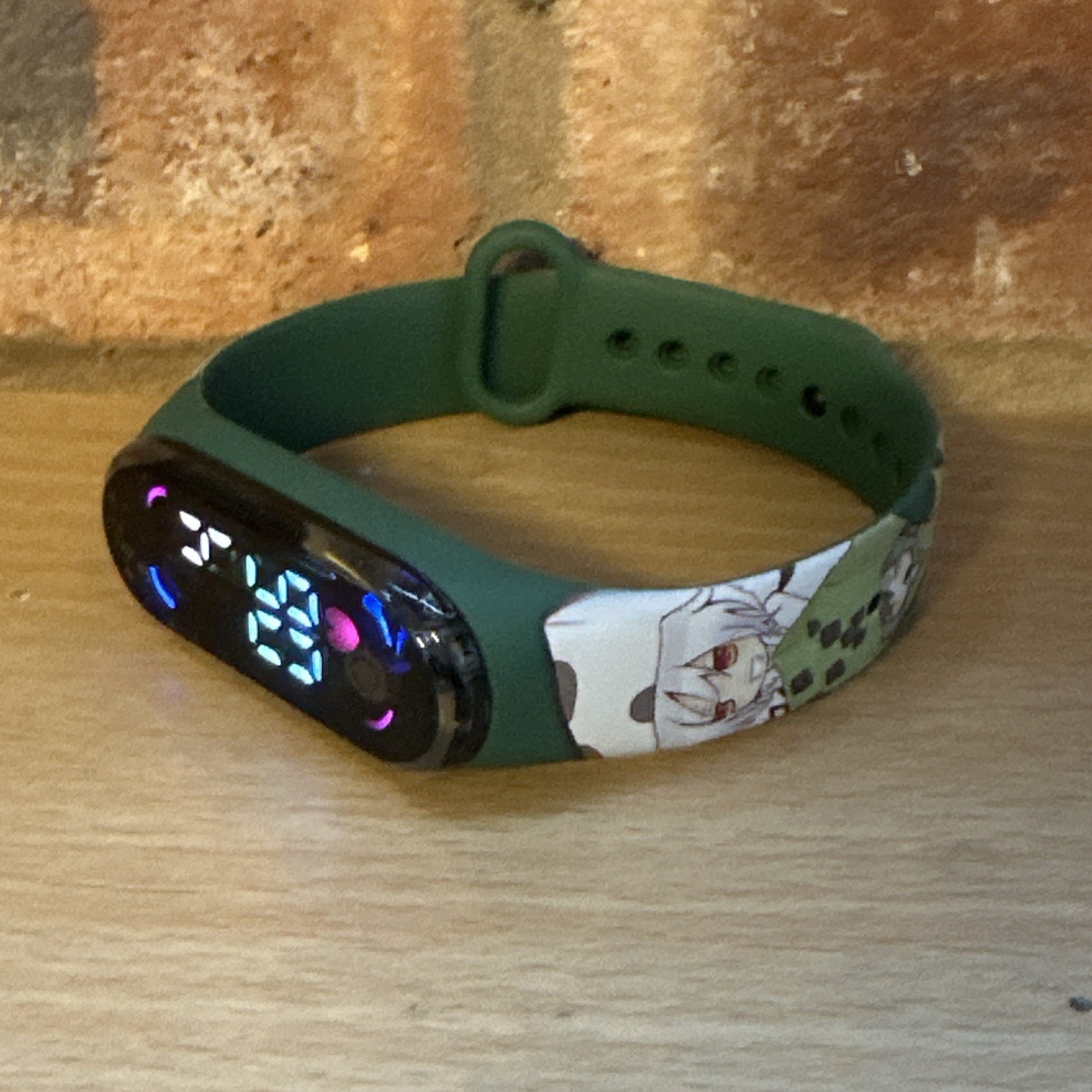 Minecraft Creeper Green Printed Strap LED Kids Watch Gift