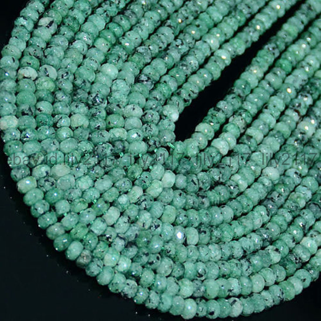 Beautiful 2x4mm Faceted Green Zoisite Rondelle Gemstones Loose Beads 15 Inches