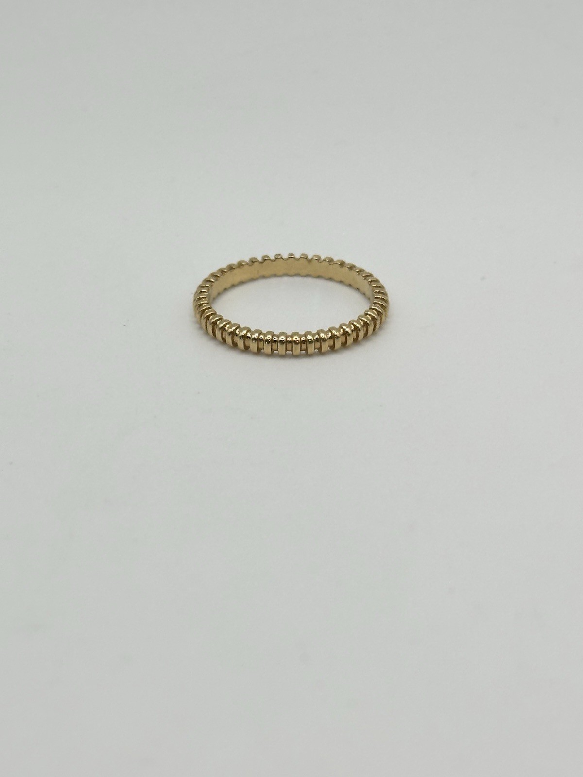 Solid Twisted 2.2mm Stackable Wedding Band Ring 18k Yellow Gold Size 5