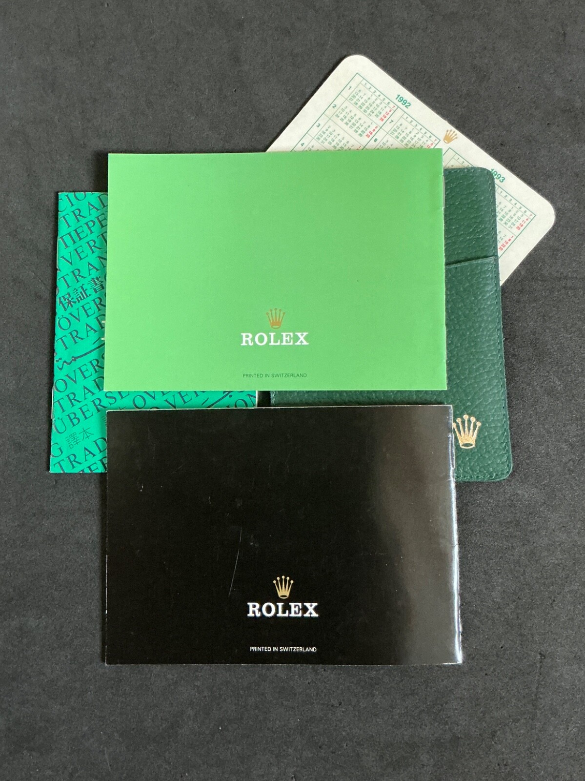 Authentic Rolex Factory 1992 Full Set Document For 1992 DateJust 16234 16233….
