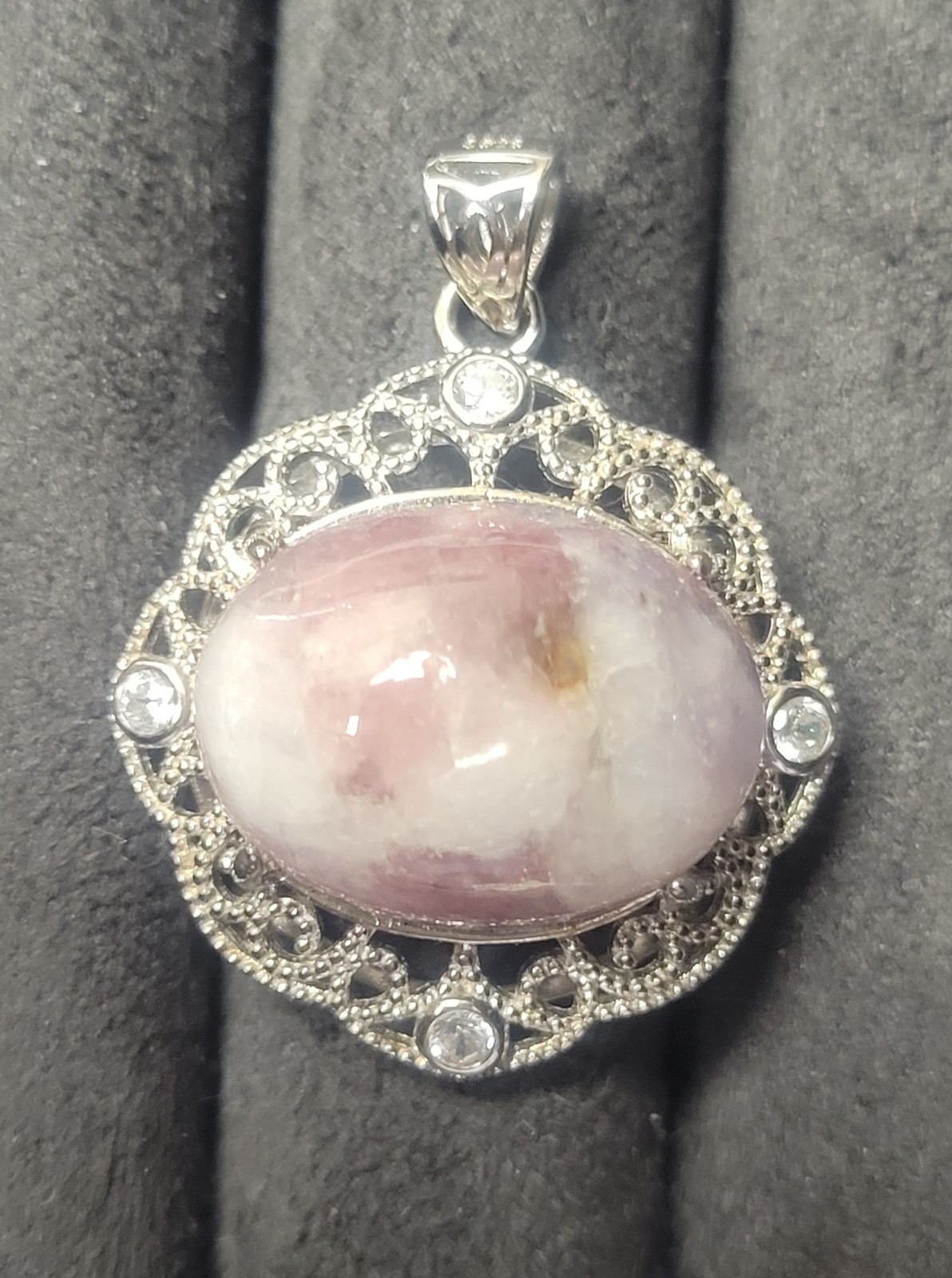 3.6cm by 2.8cm Unicorn Tourmaline Sterling Silver Pendant