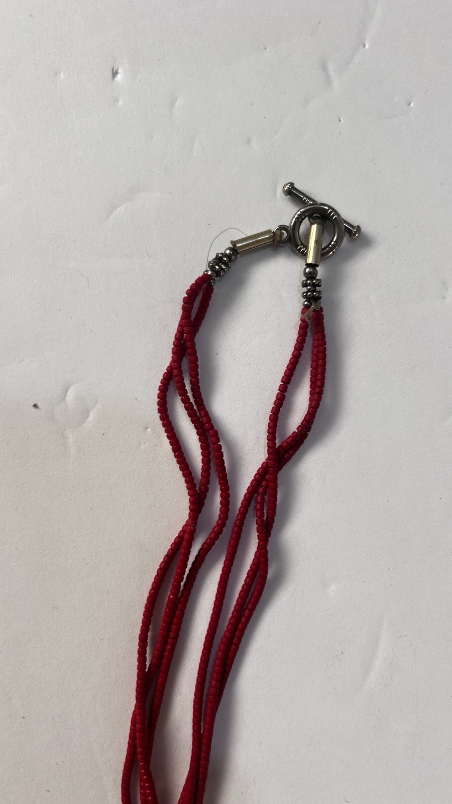 Handmade Tibetan or Nepali-style necklace with a hexagonal pendant. (2014)