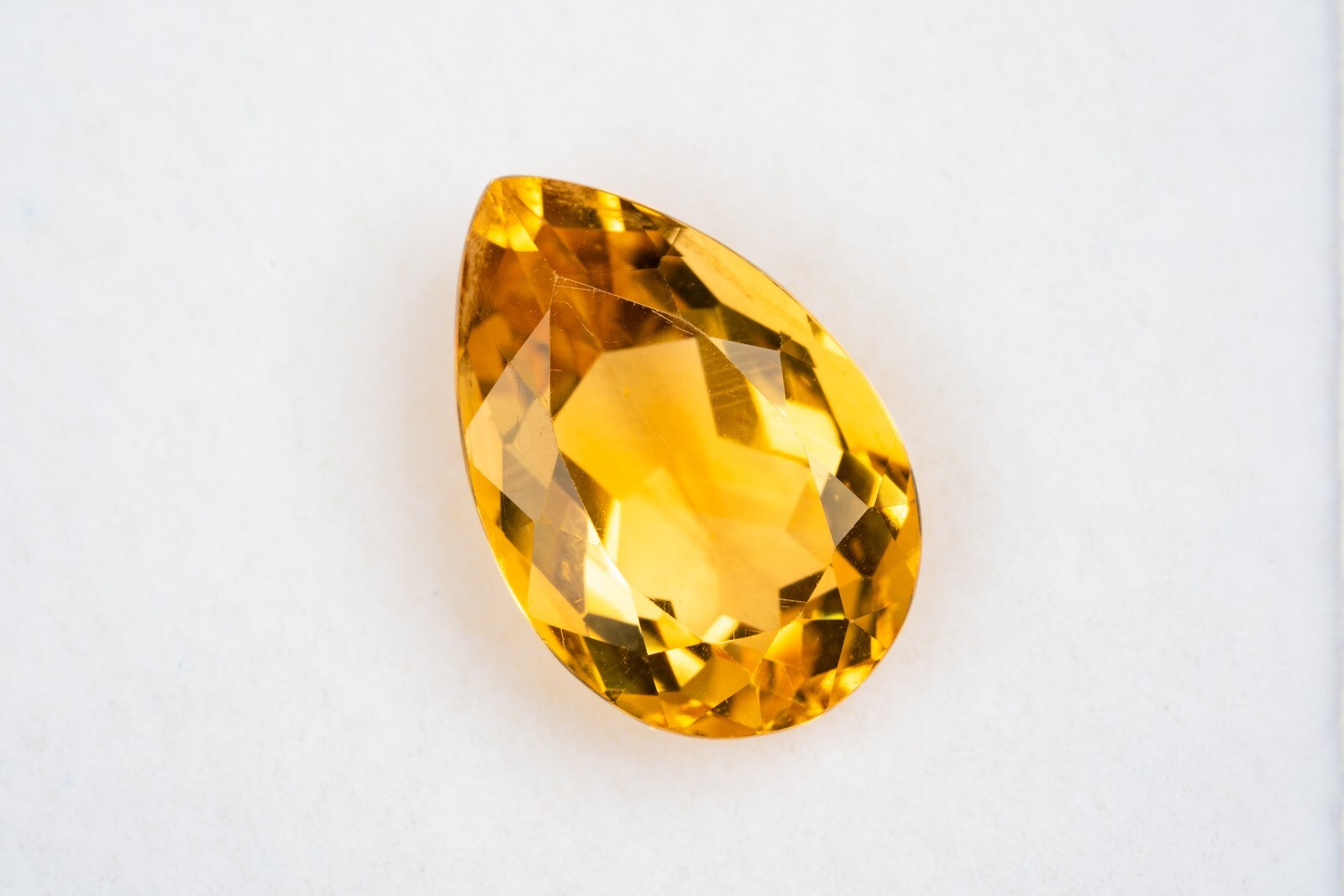 5.93 Ct Natural Pear Cut Citrine Loose Gemstone 15.1×10.1mm #110