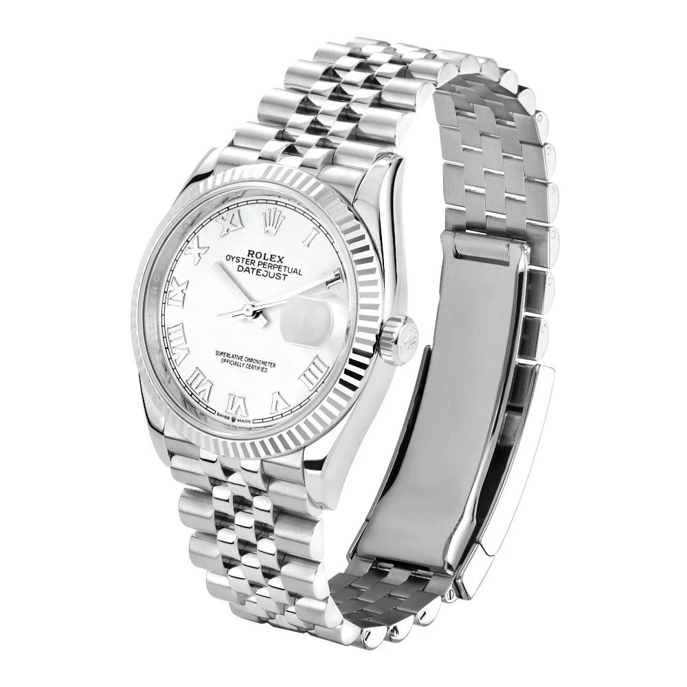 2024 MINT Rolex Datejust 36mm Roman Dial White Gold and Oystelsteel 126234