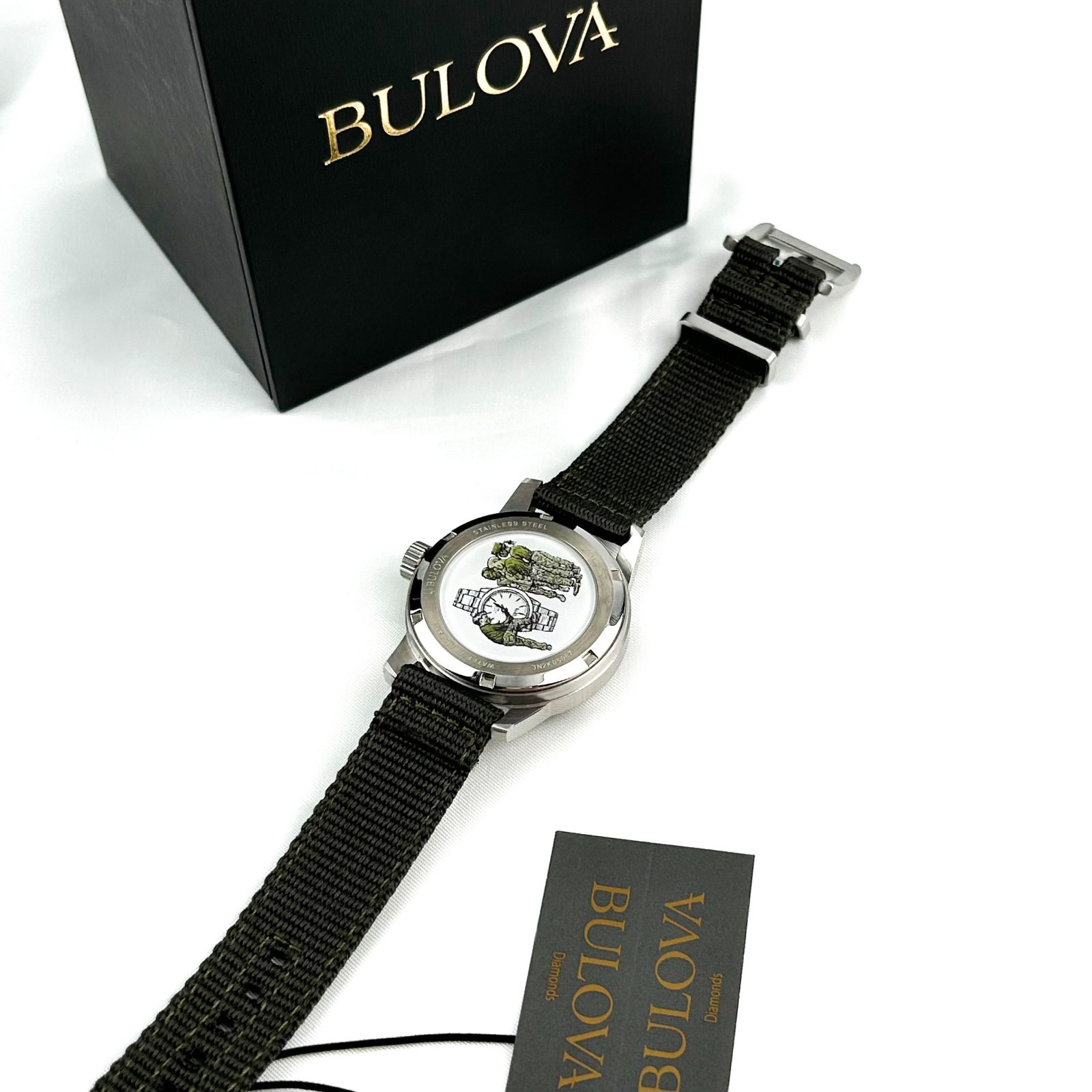 Bulova Military VWI Special Edition HACK 38mm Automatic Men’s 96A259 Watch-W/box