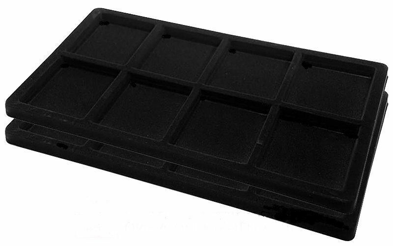 Jewelry Travel Display Case Carrying Showcase Salesman Sample 8 Trays 8 Inserts