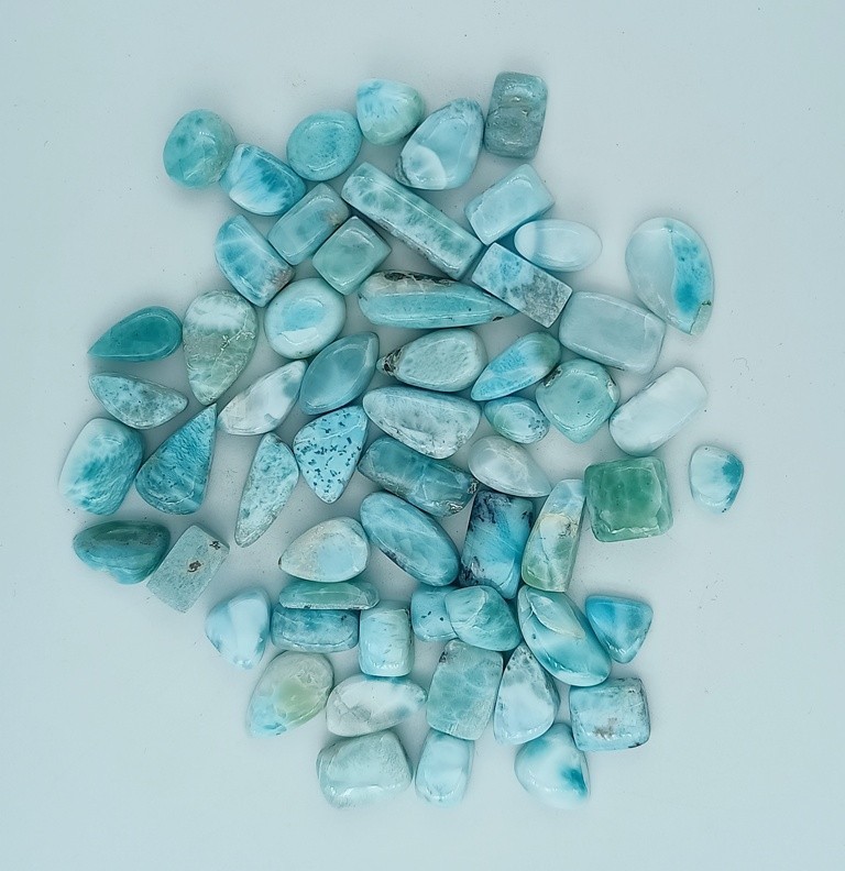 Handmade Natural Larimar cabochon gemstones For Fancy Jewelry Making 71393