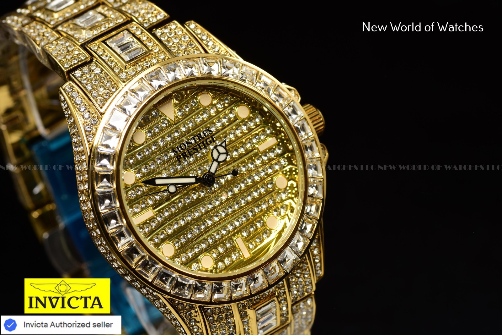 Montres Prestige Eclat X Invicta Men’s 42mm Copper Dial Quartz Gold Watch