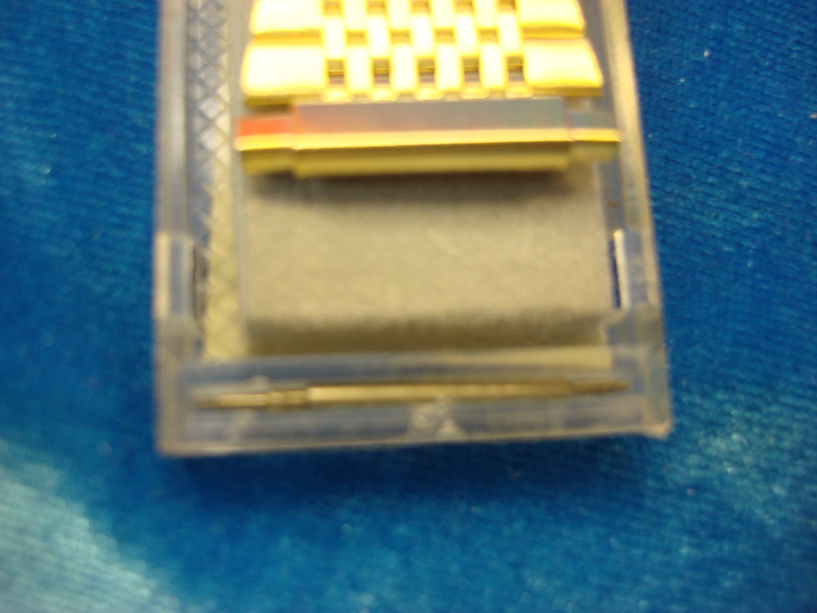 VINT. FLEX-ON BY KREISLER – STAINLESS W/GOLD PLATE WATCH BAND – NOS – 15 – 22 MM