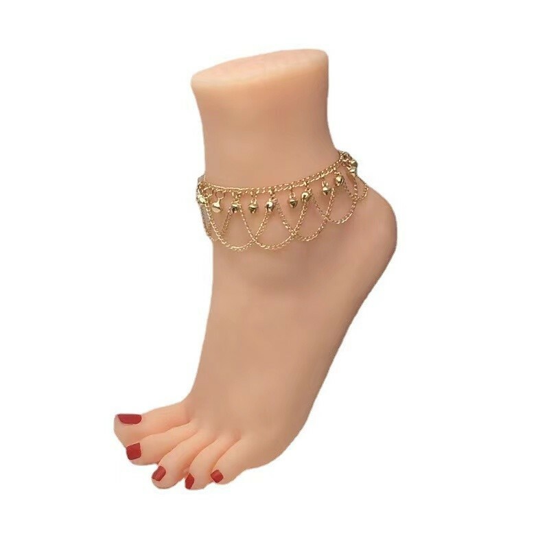 Women Simple Retro Tiny Bell Tassel Anklets Foot Ankle Chain Bohemian 0482