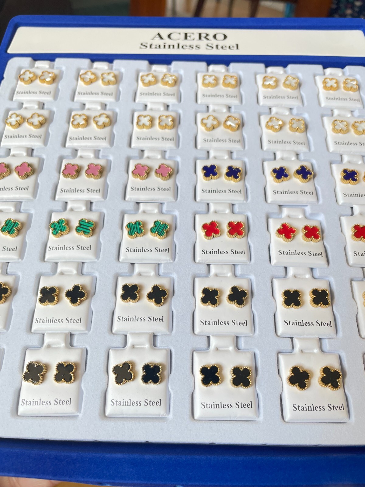 Wholesale Lot 36pcs Women Stainless Steel Earring Studs Resale Gift Flower Style