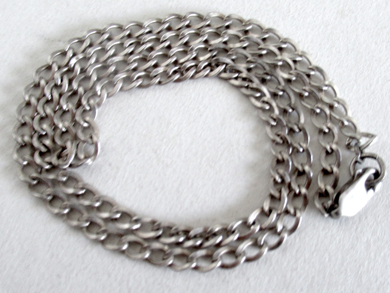 MEN’S STERLING CURB CHAIN NECKLACE, 19.5 INCHES, 4MM WIDE, 10 GRAMS