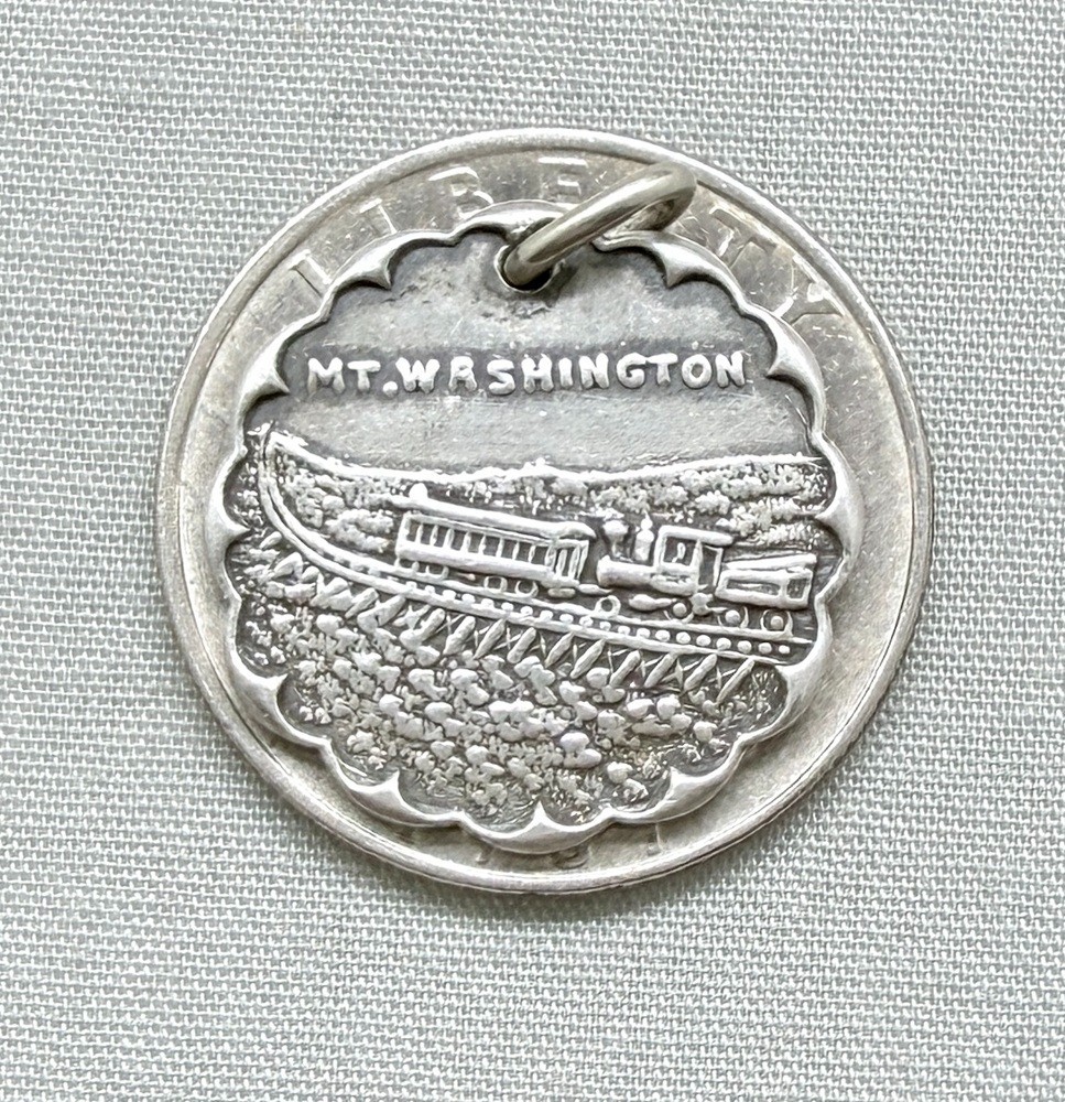 Vintage Sterling Silver Moun Washington Cog Railway Charm New Hampshire Landmark