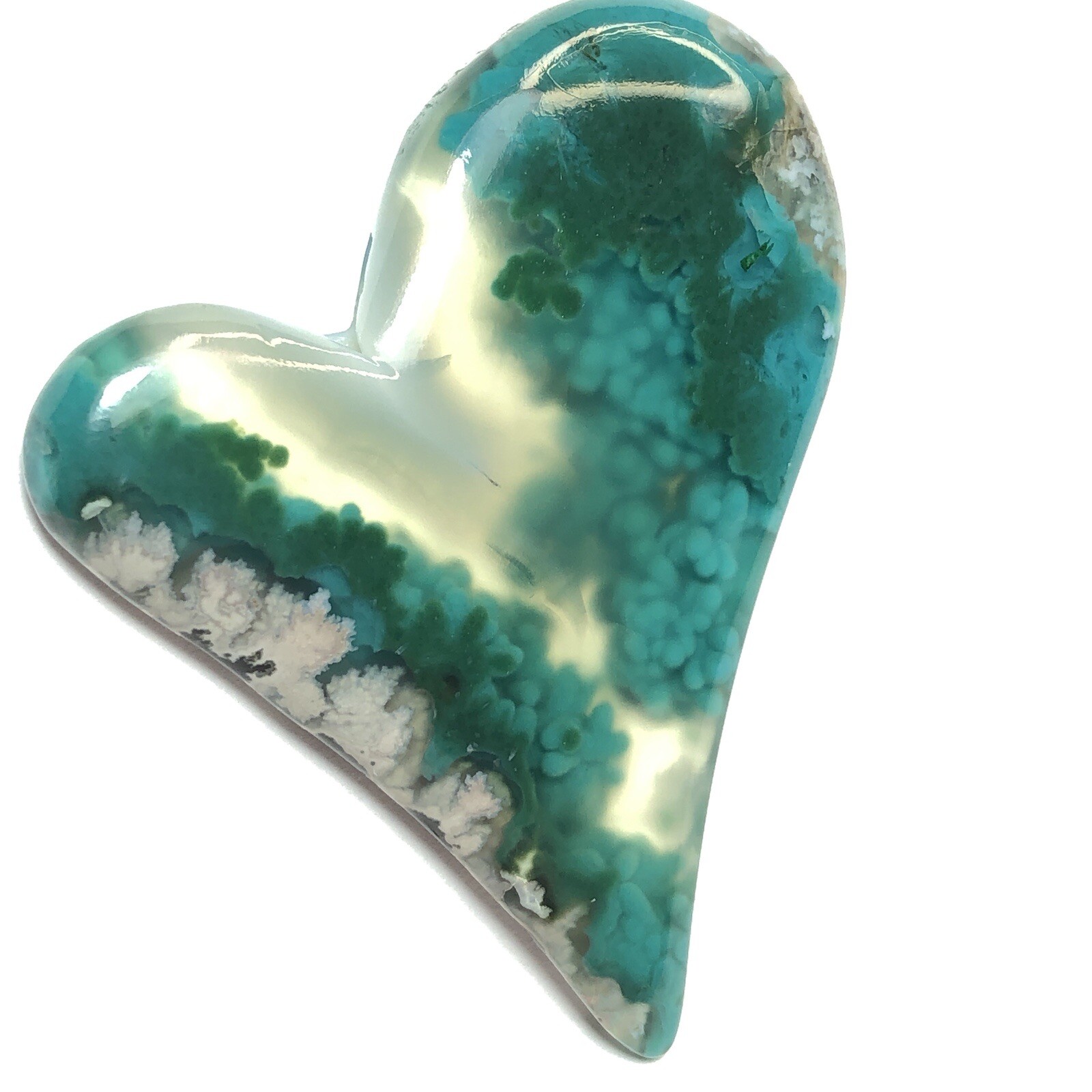 49 CT Museum Grade Gem Silica Chrysocolla Stalagmite Stalagtite Quartz Cabochon