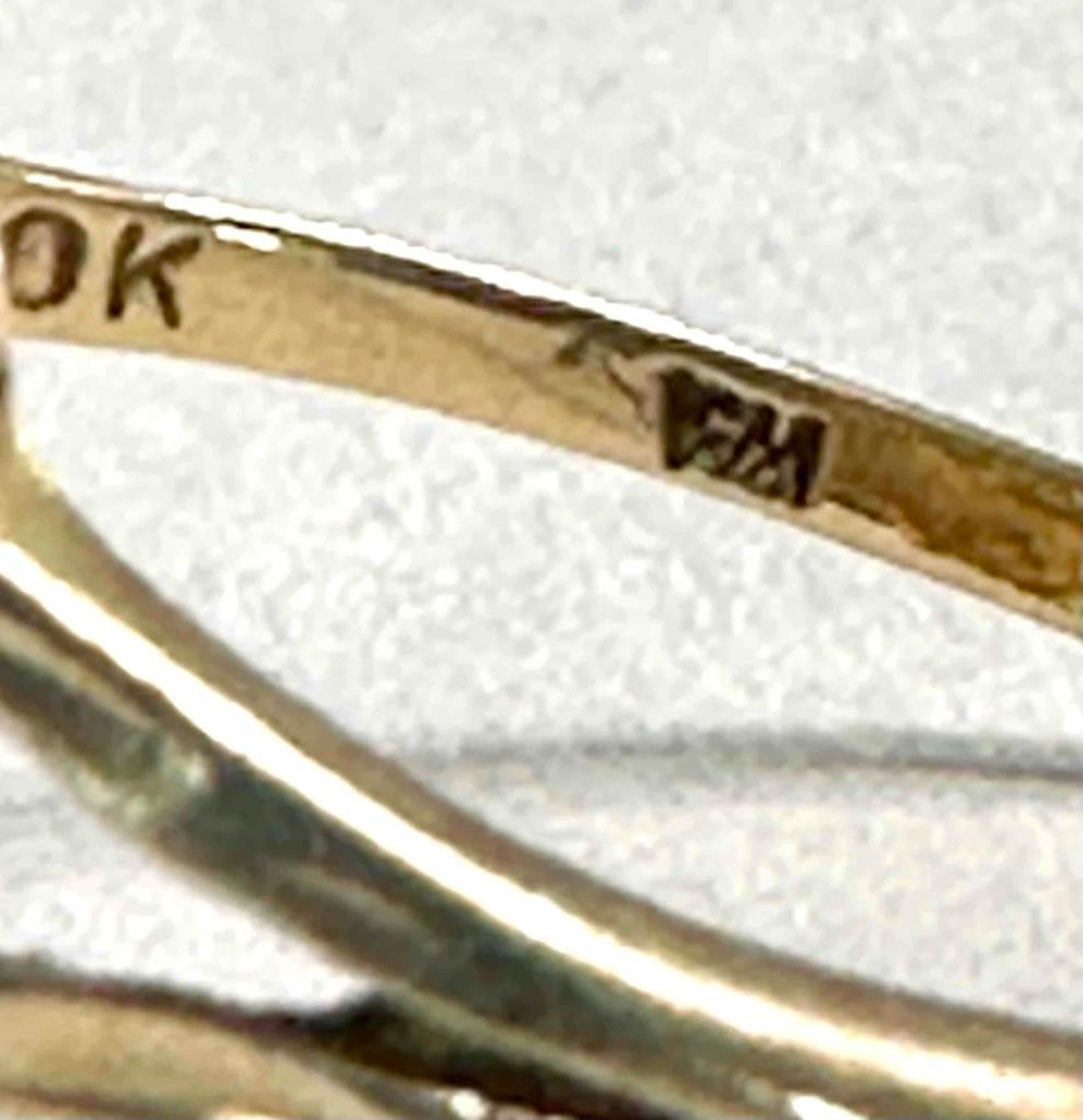 Wheeler Manufacturing 10k Multi-Color Gold Leaf & Rose Ring Slightly Less 9.5