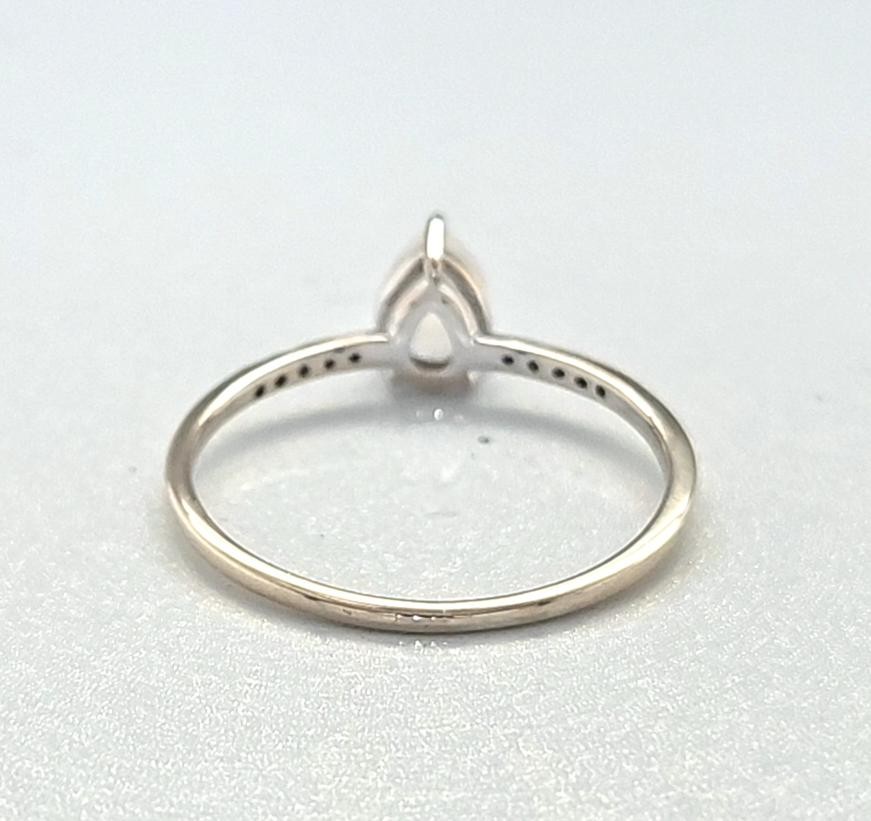 White Stone Lady’s Stone & Diamond Ring 6 Diamonds .024 Carat T.W. (GAL156791)