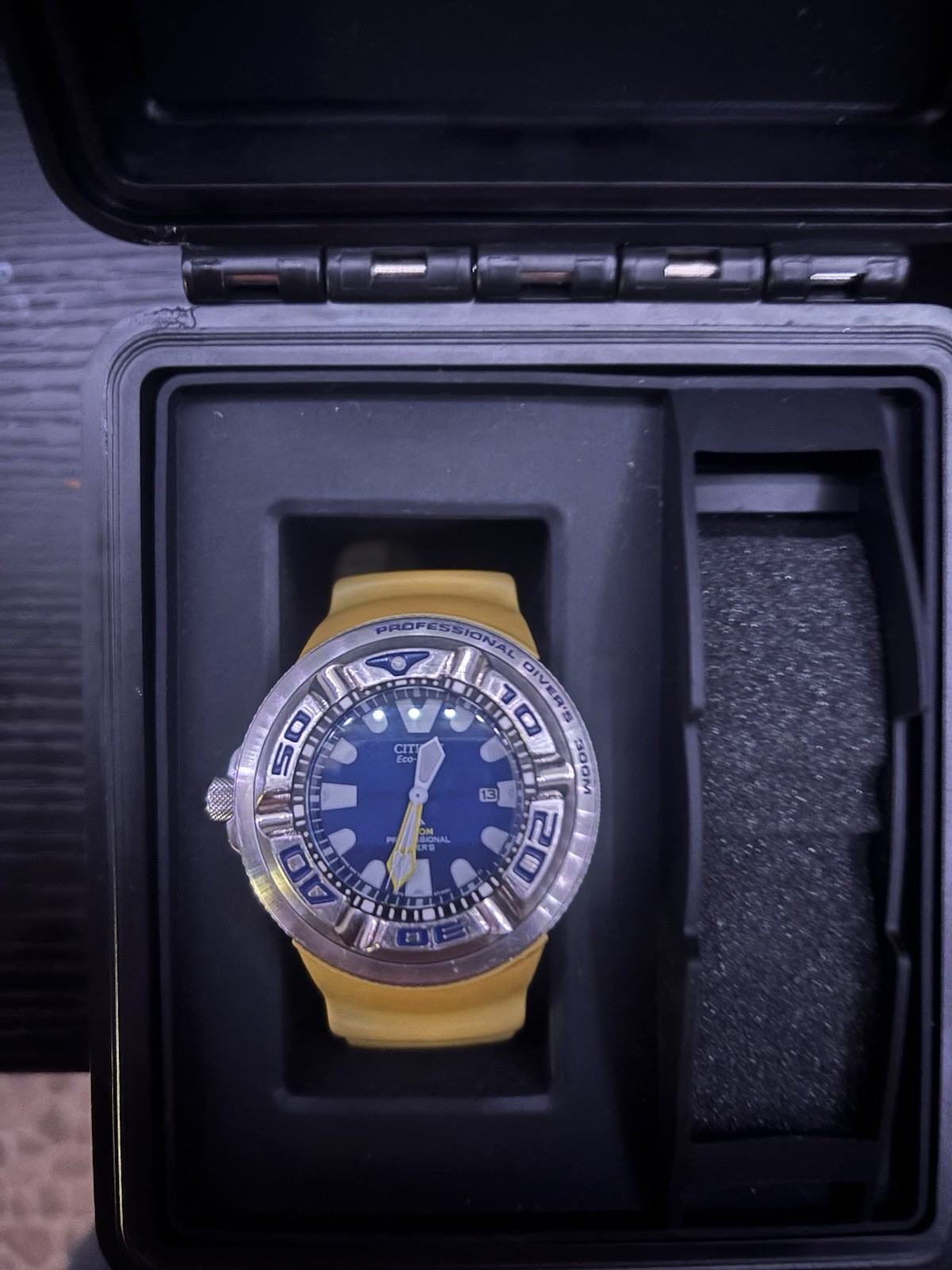 Yellow Citizen Eco-Drive Ecozilla Men’s Professional Watch B873-S028547 49mm
