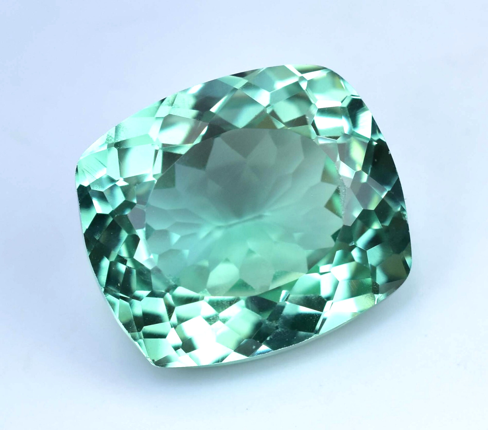 Natural Montana Green Sapphire 21.10CT Certified Cushion Stunning Loose Gemstone