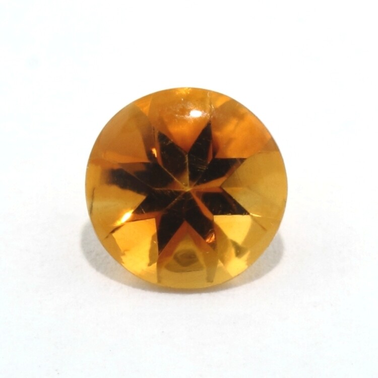 NATURAL MADEIRA CITRINE 2.75 MM ROUND CUT BUFF TOP 48 PIECE LOT F-4907