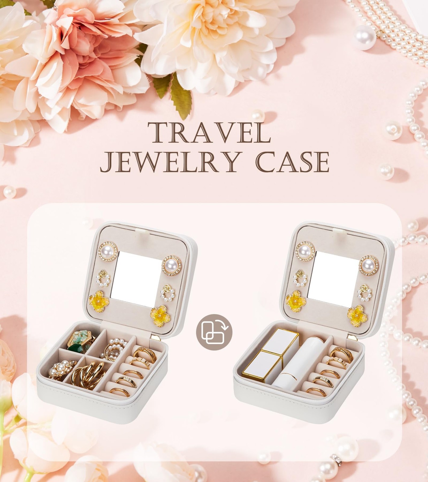 Travel Jewelry Box for Girls: Traveling Ring Case Gift for Women – Mini Organ…