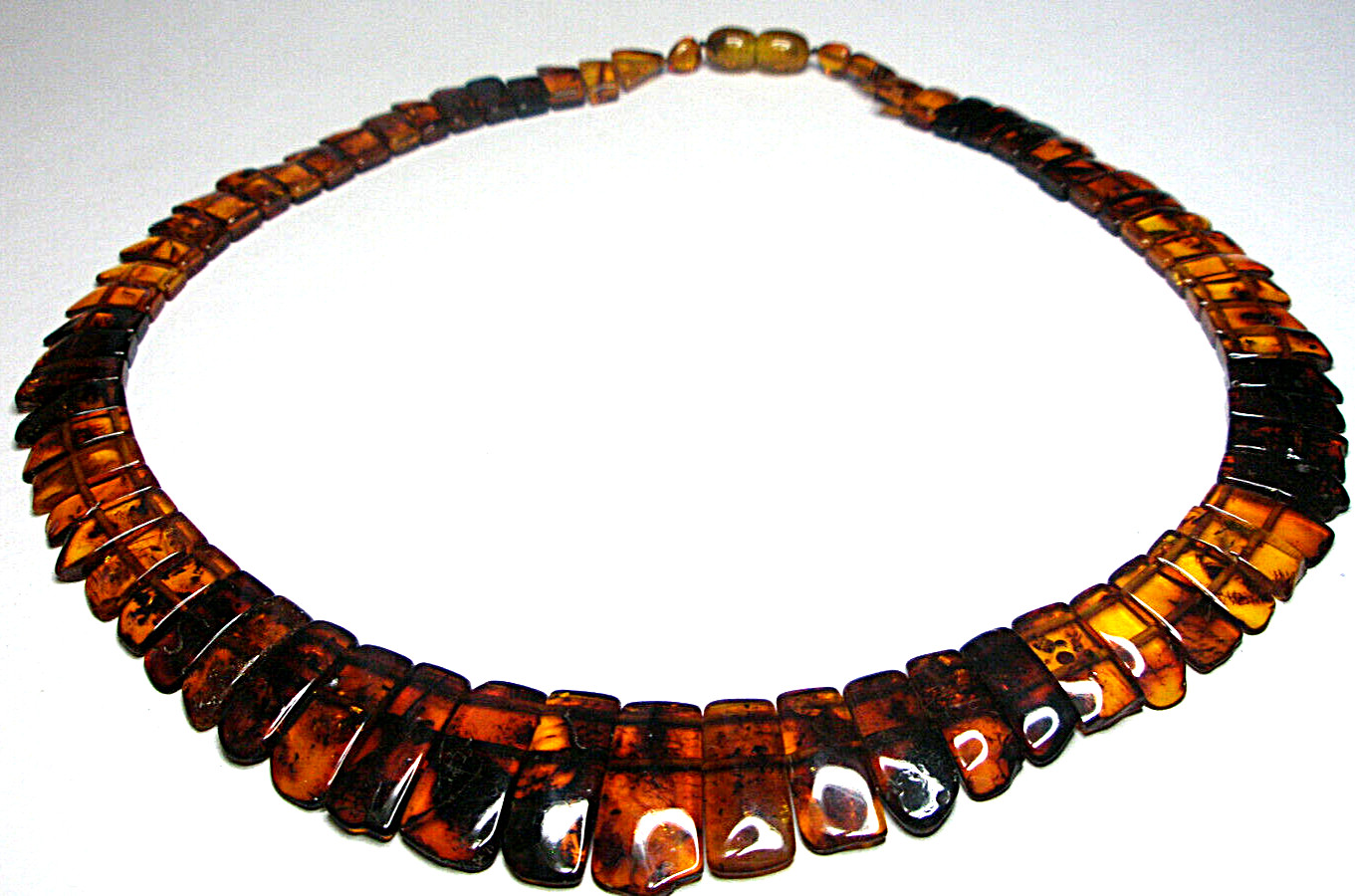 Genuine Baltic Amber Elegant Chic Necklace, Cognac Mix color 45 cm 17.7”, Gift