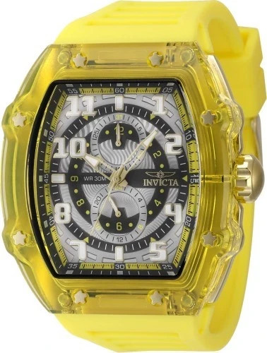 Invicta Men’s Racing 48.5mm VH61 Quartz Yellow Watch IN-48714