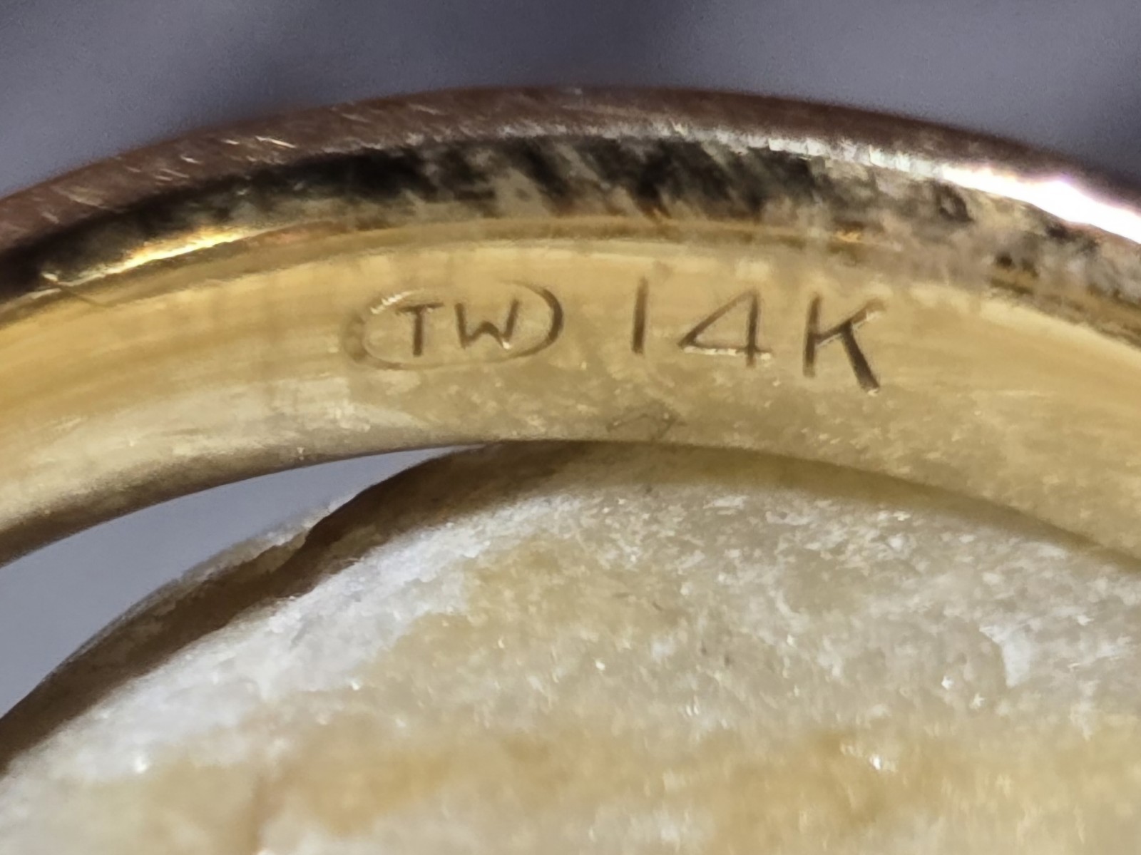 Vintage Tessler & Weiss 14K Yellow Gold Wedding Band Ring 5.59g Double Groove…