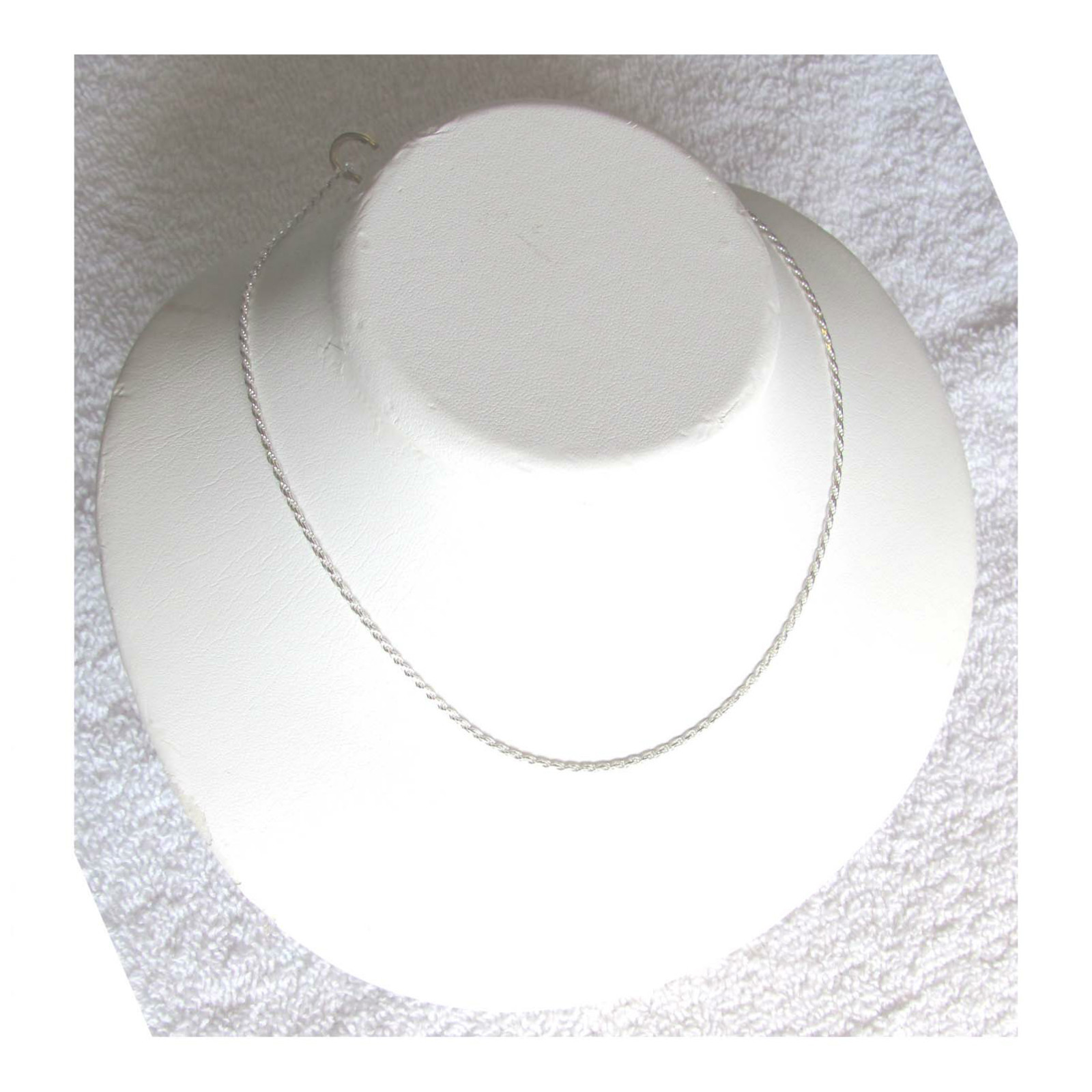 925 Sterling Silver 20″ (50 CM) 1.5mm Italy Diamond Cut Rope Chain Necklace SR-3