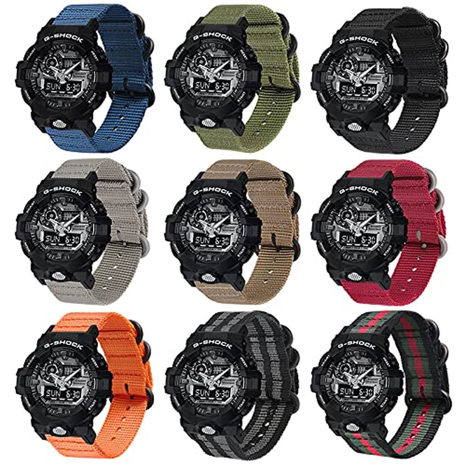 Nylon Replacement Strap for Casio G-Shock Watch Model DW-5600E, DW-5600, DW-5…